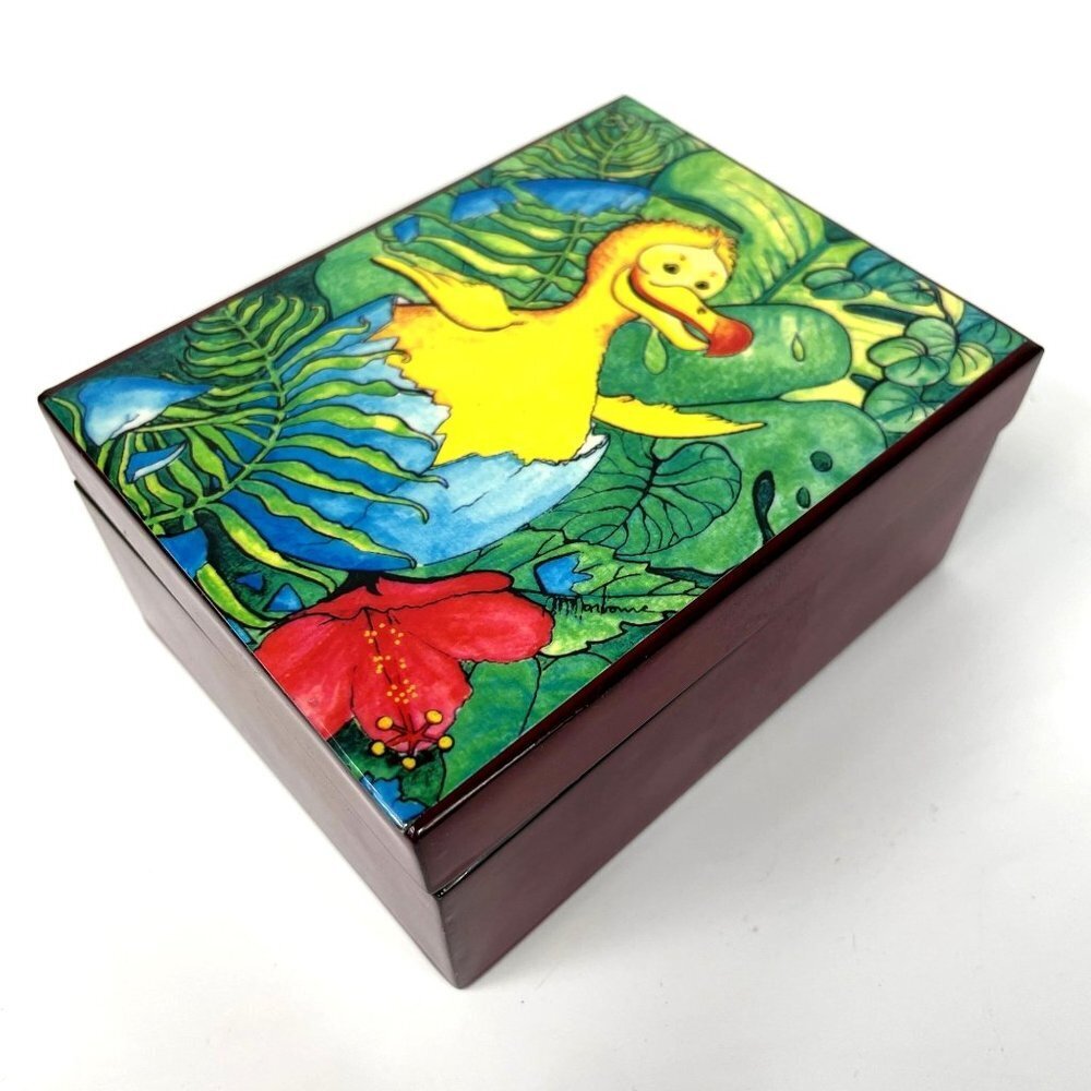 Vintage Urushi Laquer box Dodo Bird